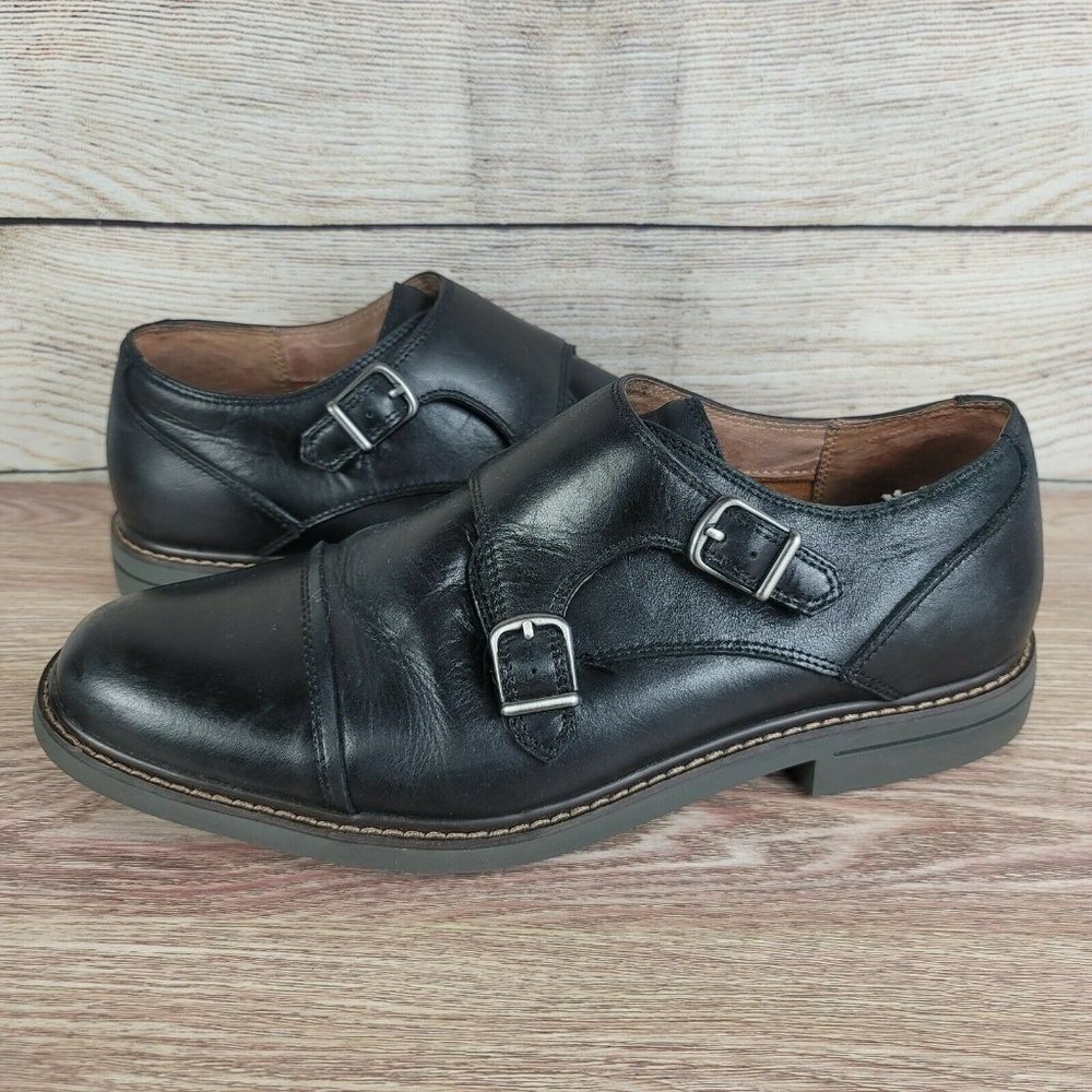 Vionic Stephen Black Leather Monk Strap Men's Loafer Comfort Shoes Size 10.5